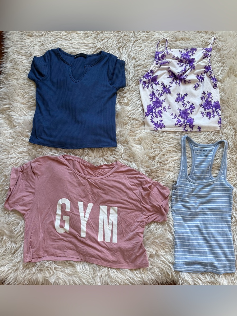 Pink GYM Cropped Tee - Graphic Casual Top